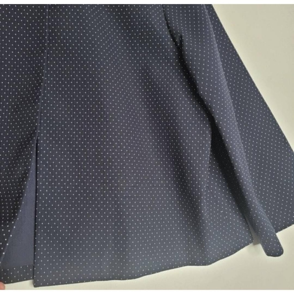 Pendleton Navy Polka Dot Crop Blazer Cape Style Jacket Large - Picture 3 of 6
